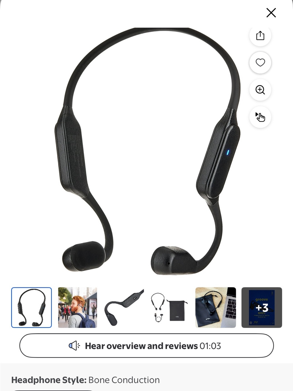 NEW Bone Conduction Headphones - Black